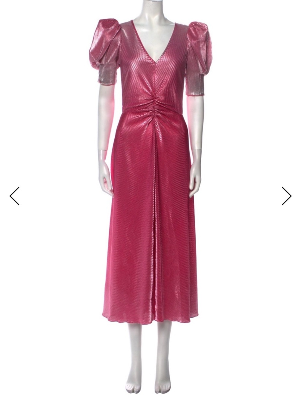 ROTATE Birger Christensen
Puff Sleeve Ruched dress